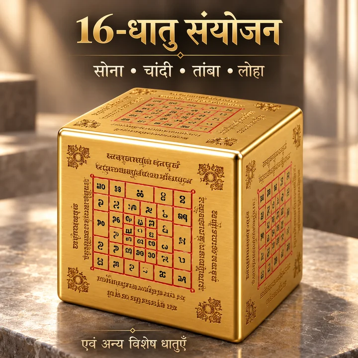 16-धातु संयोजन में सोना, चाँदी, ताँबा, लोहा और अन्य धातुओं का विवरण