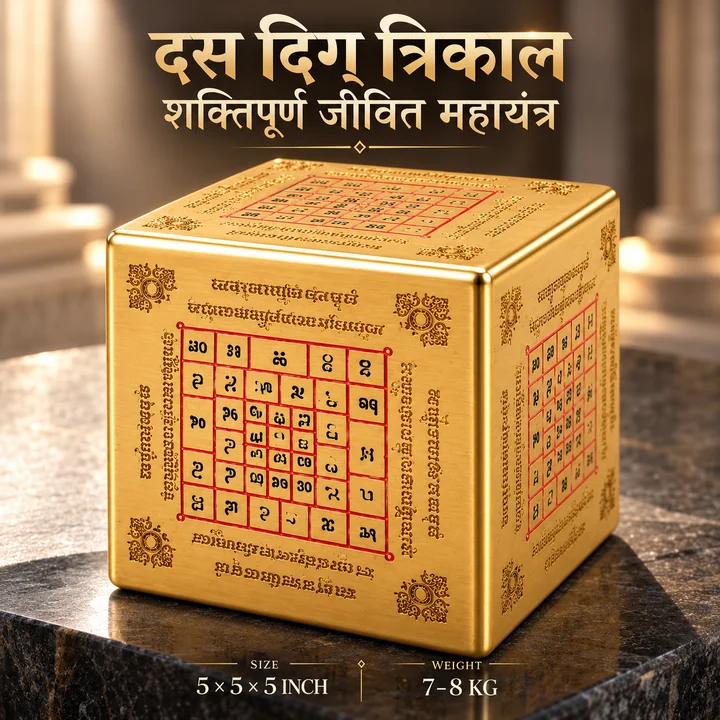 महायंत्र का वर्णित आकार 5 × 5 × 5 इंच और वजन 7–8 किग्रा